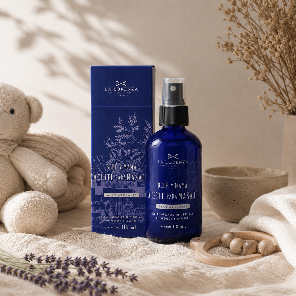 Baby and Mom Massage Oil Organic Lavender and Cotton Seed Essential Oil