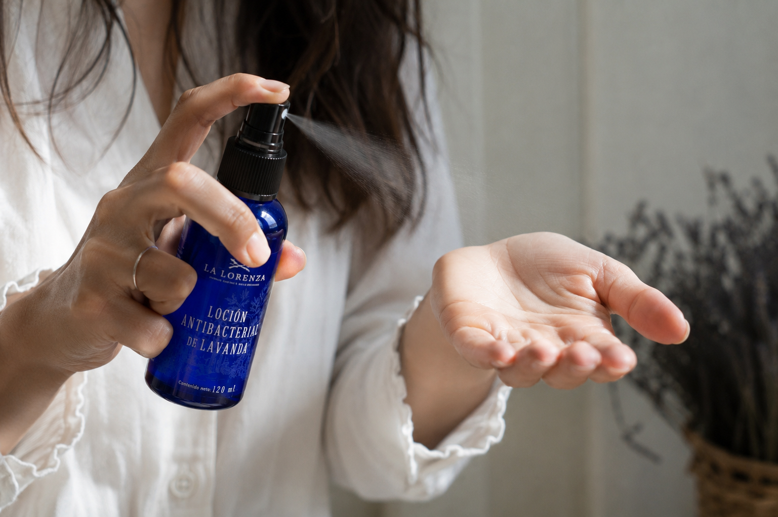 Antibacterial Lotion with Organic Lavender Essential Oil